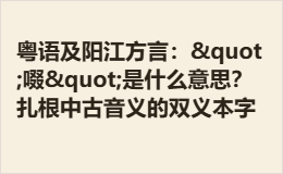 粤语及阳江方言：“啜”是什么意思？扎根中古音义的双义本字